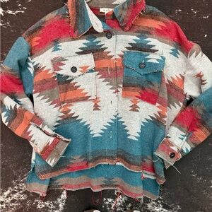 LA MIEL Multicolor Geometric Jacket